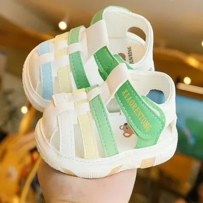 Baby ColorStripe Sandals – Soft, Breathable & Non-Slip Summer Comfort